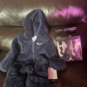 Nike Navy Blue Kids One Piece Footie